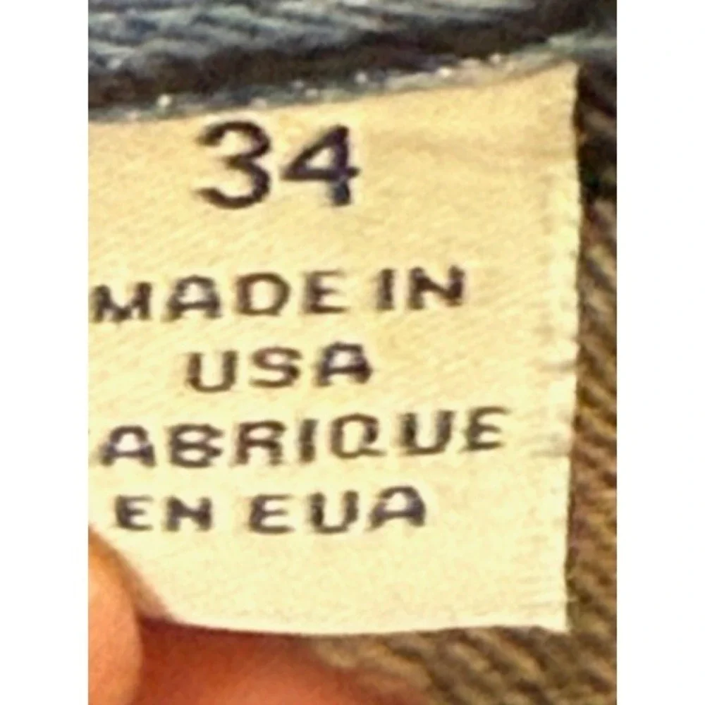 True Religion World Tour Straight Jeans 34 Made in USA‎ Light Wash Flap Y2K VTG